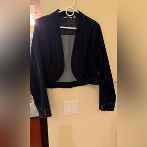 Soft Surroundings Navy Jean Jacket